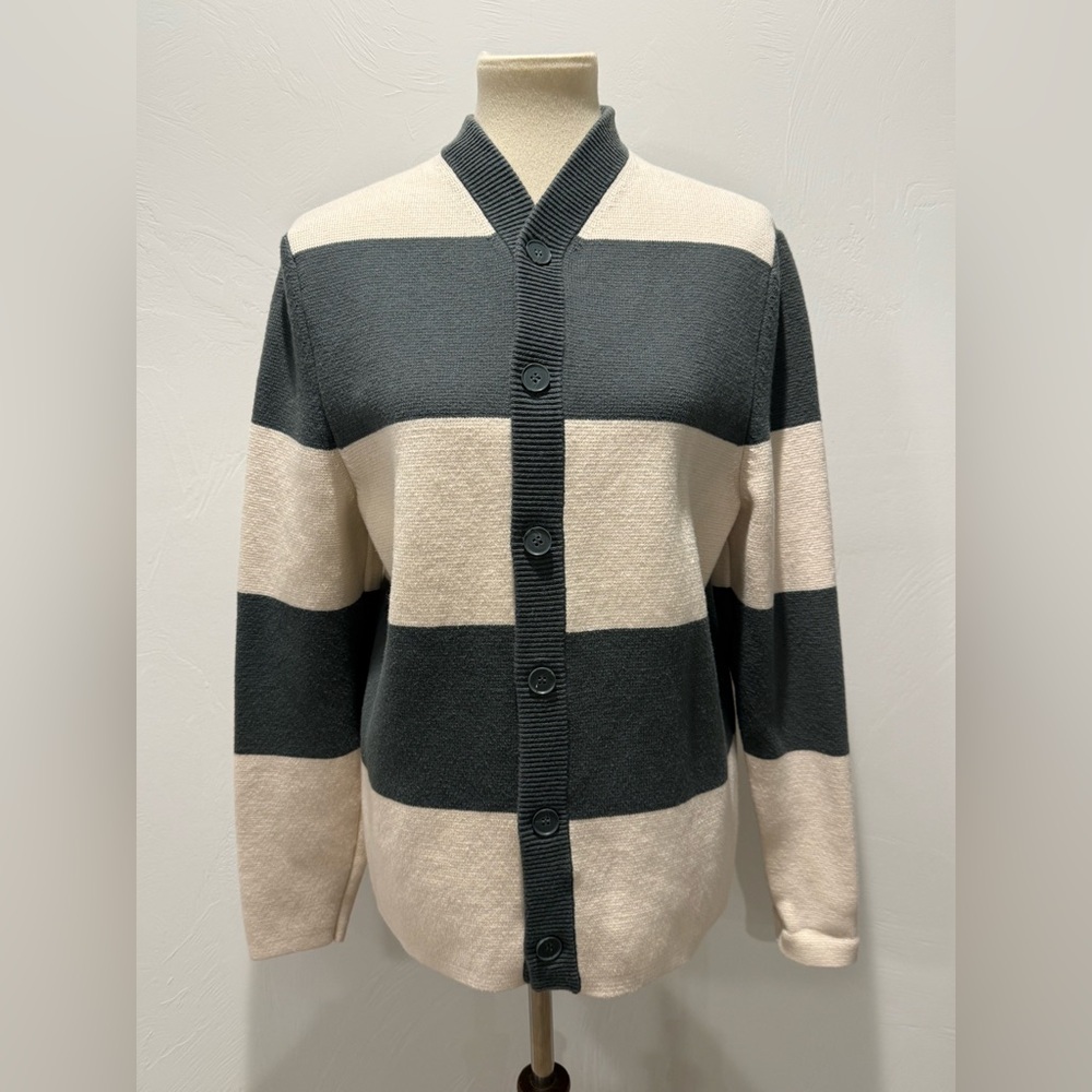 COS Men’s Regular Fit Cardigan - Wool/Cotton Blend - Picture 2 of 8